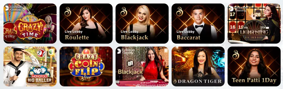 Live casino games RAJABETS CASINO